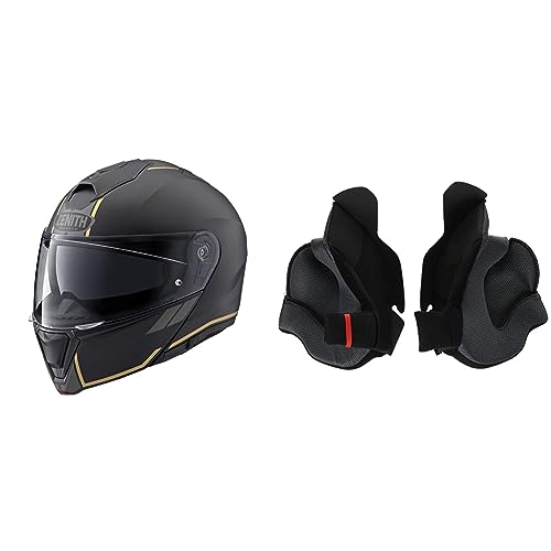 ヤマハ(Yamaha)バイクヘルメット システム YJ-21 ZENITH サンバイザーモデル グラフィック GF-01セミフラットブラック XLサイズ(60-61cm) 90791-2368X & ヤマハ バイクヘルメット用パーツ YJ-21 ZENITH サンバイザーモデル チークパッド S/XLサイズ 25mm 90791-46129【セット買い】のサムネイル
