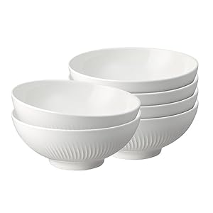 Denby Porcelain Arc White Set of 6 Cereal Bowls (Arc White)