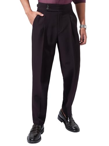Image of Highlander Men Men's Gurkha Trouser Pants| High Waist| Carrot Fit| Ankle Length| Stylish Trousers for Men| Men Trousers | Trousers for Man | Pants for Man