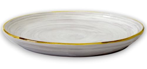 Fratelli Colì Terrakotta-Teller Antike Terre 29 cm weiß Eleganz Handwerk für Ihren Tisch