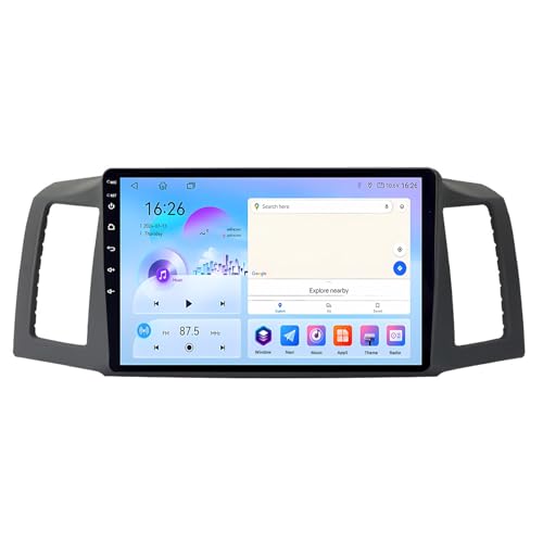 Car Radio for Jeep Grand Cherokee 2004-2007, 9 inch Android 15 Touch Screen Double DIN Car Stereo, Carplay/Android Auto/EQ Audio/SWC/Bluetooth/FM SWC/Backup Camera(A3 2G+64G)