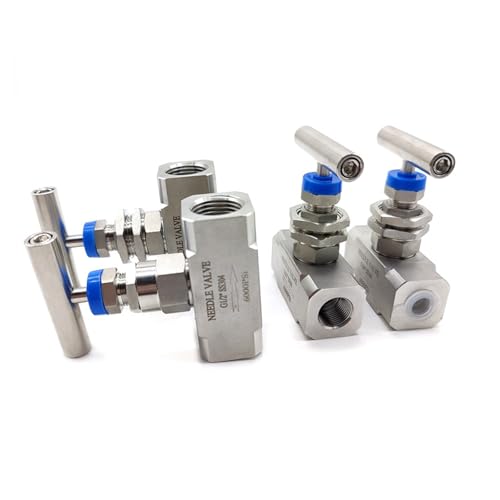Vanne à aiguille pour régulation de débit précise 6000 Psi inox 3/8