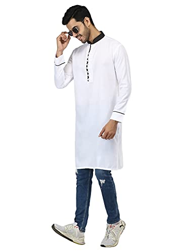 Image of Leriya Fashion Men's Slub Cotton pathan Suit Kurta