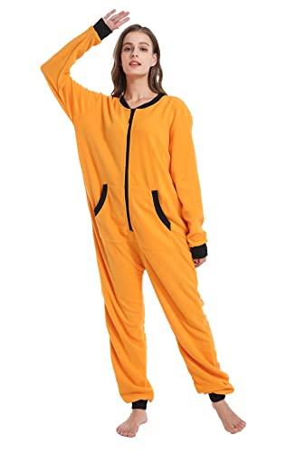 dressfan Unisex Pajamas Onesie Jumpsuit Loungewear Thermal Zipper Non-Footed,Women&Men…3
