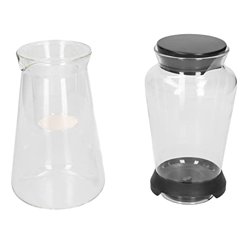 Eminchu Goteador de Cerveza Fría con Hielo, Máquina de Cerveza Fría de Vidrio con Alto Contenido de Borosilicato, Olla de Extracción de Goteo Lento con Diseño Profesional, Ideal para la Cocina