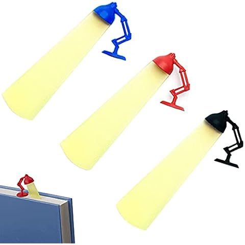 3D Stereo Bookmark 3D Stereo Funny Bookmarks for Students Creative Desk Lamp Bookmark Reading Bookmarks for Teenagers, Kids, Boys and Girls, 3 Pieces Cover