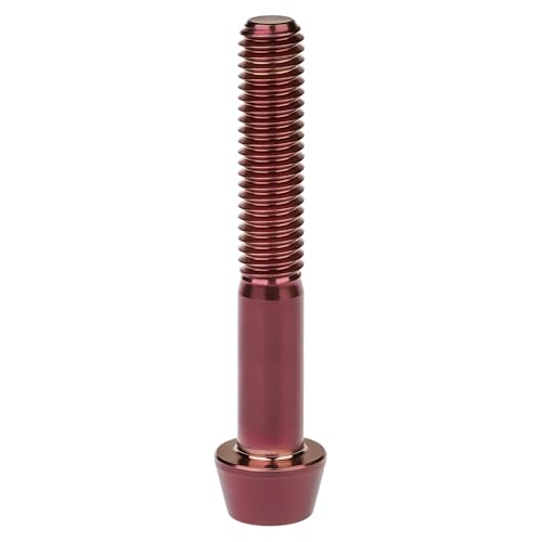 Image of Titanium Ti Bolt M5x9 16 18 20 25 30 35 40 45 50 55 60mm Tapered Head Screws Pack of 4 (M5x45mm, Burgundy)
