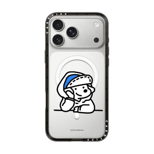 CASETiFY �R���p�N�g iPhone 17 Pro Max �P�[�X [MagSafe�Ή�/���^ �y��/�ϏՌ�] - mini JOHN (Lover) - �N���A �u���b�N