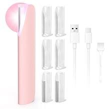 Sonic Dermaplane for Women Face, Dermaplane Razor for Women with LED Light, Rechargeable Facial Hair & Peach Fuzz Remover, 4 Refill Dermablades & 2 Microsmooth Exfoliation Tips, Pink