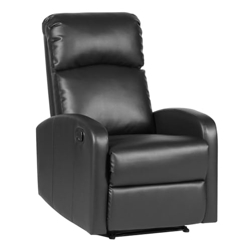 SVITA LEX Relaxsessel Fernsehsessel Beinablage Liegefunktion Ruhesessel Stuhl Kunstleder Schwarz SVITA LEX Relaxsessel Fernsehsessel Beinablage Liegefunktion Ruhesessel Stuhl Kunstleder Schwarz