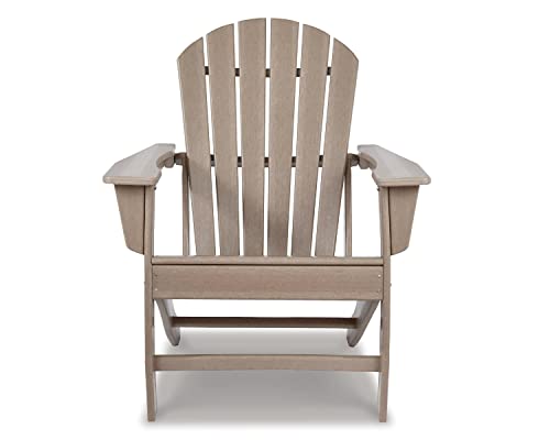 Signature Design by Ashley 1-Piece HDPE Outdoor Adirondack Chair, Driftwood - image 4
