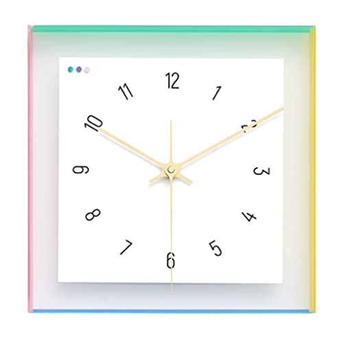 Horloge murale décorative carrée 30 cm pendule salon facile à lire - 2