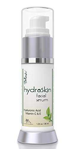 Deluvia Vitamin C Serum for Face, Hyaluronic Acid Facial Serum, Hydrating Serum with Moisturizing Vitamin E & Organic Aloe Vera for Sensitive and Dry Skin
