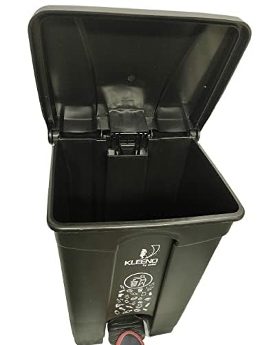 Image of Cello Strong Plastic Step-On Pedal Garbage Dustbin 60 Ltr, Black & Black (COMBO)