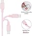 Novtech iPhone Charger Cord 3Pack 3FT MFi Certified Lightning Cable - Fast Charging Charger Cable Compatible with iPhone 11 Pro XR Xs Max X 8 8 Plus 7 7 Plus 6s 6s Plus 6 6 Plus SE iPad - Pink