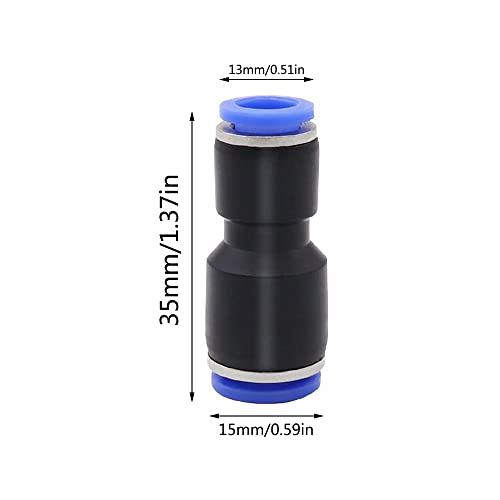 10Pcs Pneumatic Adapter Pneumatic Quick Fittings 8mm to 6mm Push Lock Connector Precision Durable Push Fit Fittings for Air Hose and Water Hose - Image 2