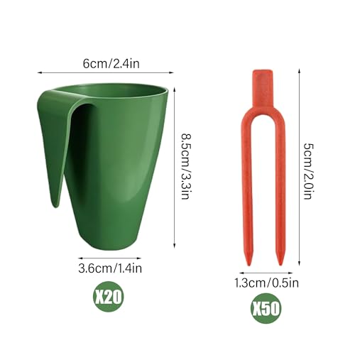 Set de 20 Vasos para Propagación de Fresas con 50 Forquetas de Presión miniatura 7