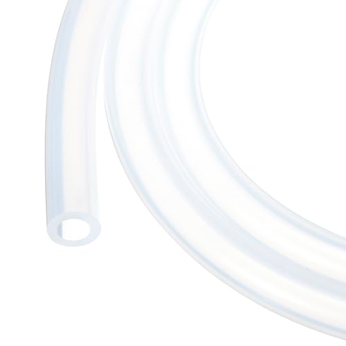 Image of 1m(3.3ft) 10mm(3 /8 inch) ID x 16mm(5 /8 inch) OD Silicone Tubing Clear Industrial Plastic Tubing Pure Silicone Hoses for Pump Siphoning Draining Irrigation Brewing