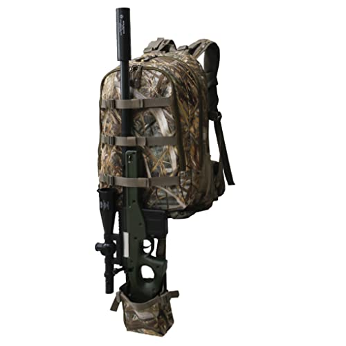 MYDAYS Hunting Backpack,Tactiacl Military Rucksack Rifle Holder Daypack with Rifle Carry System for Outdoor Hunting Camping Hiking (Camo)