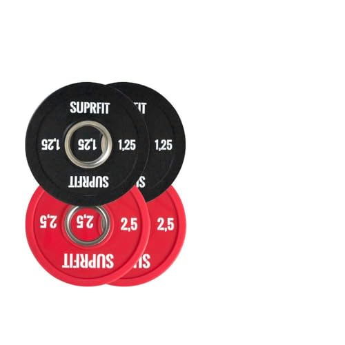 Suprfit Mini PU Bumper Plates Starter Set - gummierte Hantelscheiben für...