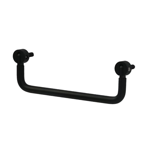 Image of MY MIRONEY Aluminum Folding Pulls Hardware 90 Degrees Folding Cabinet Pulls Handles U-Shape Drawer Toolbox Handle, 3.78 inch Hole Center, Black