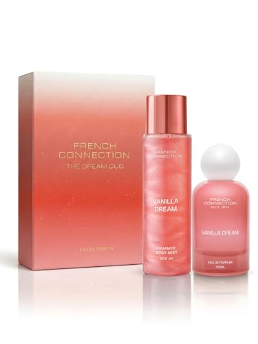 Image of FRENCH CONNECTION | VANILLA DREAM DUO GIFT SET | EDP & SHIMMER BODY MIST | IDEAL GIFT FOR HER | GIFTING FOR SPECIAL OCCASIONS | 100ML EDP + 200ML MIST