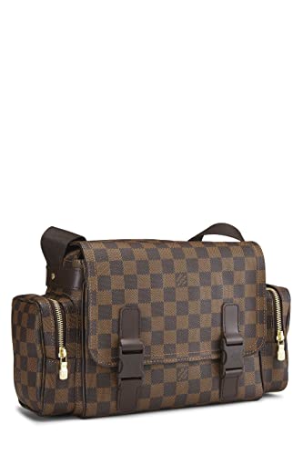 Pre-Loved Damier Ebene Melville Messenger, Brown2
