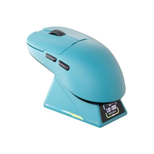 AJ159 8Khz Ultralight Gaming Mouse with RGB Magnetic Screen Charging Dock -30K dpi Optical Sensor - Huanuo 100 Million Click - Ice Sensation Coating Trip-Mode Mice