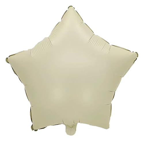 Ealimun アルファベット バルーン くすみベージュ レターバルーン 英語 英字 ローマ字 数字 風船 (くすみホワイト, スター)