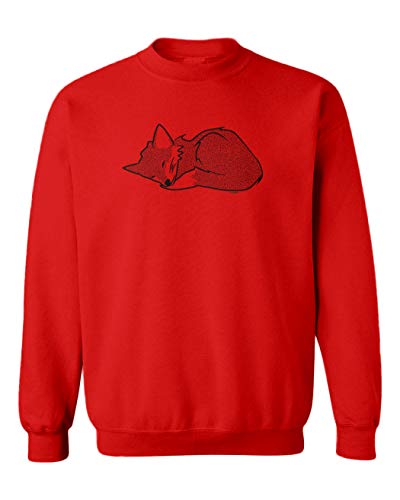 Sleeping Fox - Cute Adorable Toddler Fleece Crewneck Sweater