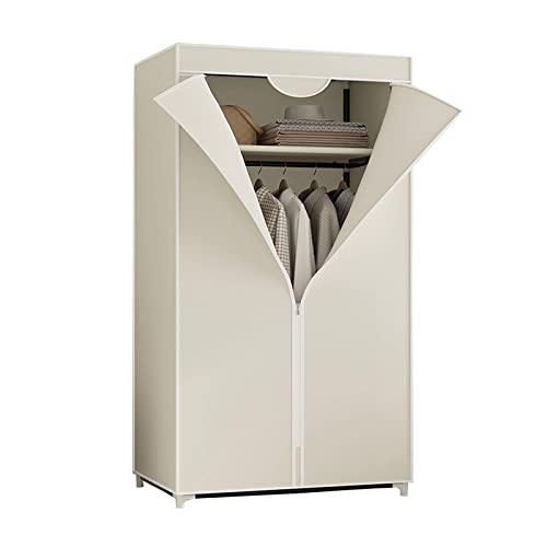 genérico Armario portátil de Lona Nizer con estantes y Barra para Colgar Ropa, fácil Acceso, Ideal para el hogar y Espacios pequeños.