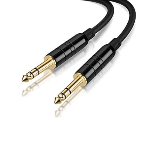 CableCreation 1/4’’ TRS Cable, 10 Meter Long 1/4 Inch to 1/4 inch 6.35mm Balanced Stereo Audio Cable for Studio Monitors,Mixer,Yamaha Speaker/Receiver,Black 33ft