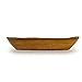 roro Wooden 14 Inch Long Sandwich Serving Bread Bowl/Tray - Hand-Carved with Natural Bark Edges