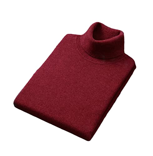 Cashmere Cotton Blend Turtleneck Men Pullover Fall Winter Pull Homme Neck Jumper High Collar Knitted Sweater