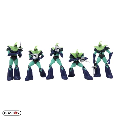 Plastoy Goldorak Cofanetto tubo con 5 figurine soldati di Vega - PVC - 7 cm