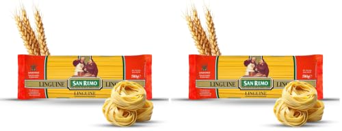 Image of San Remo Linguine Pasta, 500g | Australian Durum Wheat | Authentic Italian Long Cut | High Protein & Fibre | 100% Vegetarian (Pack of 2)