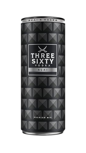 THREE SIXTY VODKA & ACAI | PREMIX 330ml | Vorgemixter Longdrink in der Dose 'to-go' | Geschmack: Vodka & Açai | 10% vol.