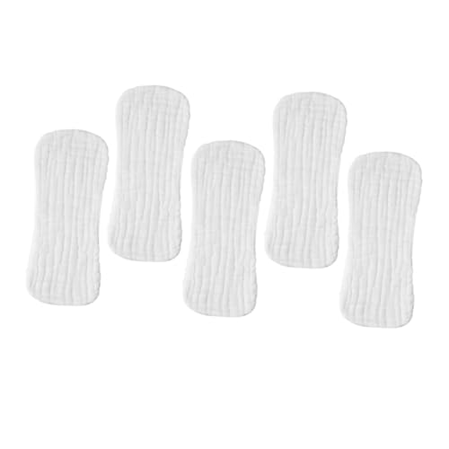 HONITANO Pañales De Tela De Algodón Lavables Para Recién Nacidos, 5 Unidades, Talla Pequeña 35x15 Cm, Transpirables y Ajustables, Absorción Rápida Para Bebés De 0 a 3 Meses, Uso Doméstico Viajes
