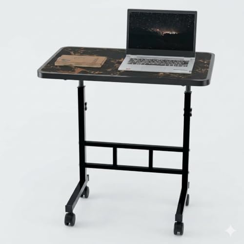 Image of Multi-Purpose Laptop Table, Study Table| Bed Table| Adjustable Height, Portable for Office, Work Form Home | DIY Table, Easy to Assemble, Engineered (Golden)