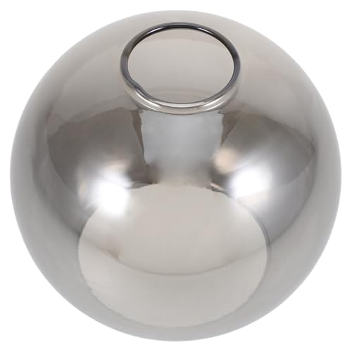UKCOCO Pantalla de Lámpara de Globo Redondo Grande, Vidrio Ámbar Semicircular, Cubierta para Luminaria, Reemplazo de Pantalla de Lámpara de Araña, para Sala de Estar y Comedor,