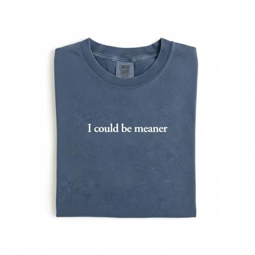THE CEO I Could Be Meaner T-Shirt Comfort Colors Tee for Men and Women Denim