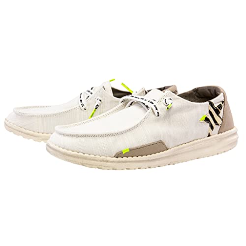 Image of HEYDUDE Women's Wendy Washed Canvas | Women's Shoes | Women's Lace Up Loafers | Comfortable & Light-Weight