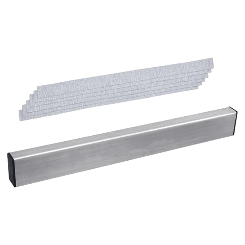 サンドペーパー研磨ツール付きギターネックレベリングロッドギターネックフレットビームレベリングロッド120-1000グリットサンディングツールアルミニウムフレットレベラーサンディングブロック