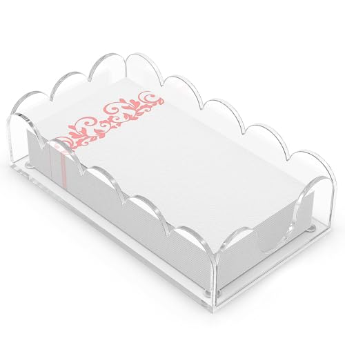 Elegant Clear Acrylic Scalloped Tray for Paper Towels and Decorative Storage in Kitchen Bathroom Dining Room Paper Holder Tray - Cosy Home Interiors Elegant Clear Acrylic Scalloped Tray for Paper Towels and Decorative Storage in Kitchen Bathroom Dining Room Paper Holder Tray