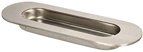 KOTARBAU® Stainless Steel Shell Handle 120 x 40 x 9 mm Oval Sliding Door Handle Recessed Sliding Door Handle Recessed Grip Shell Furniture Handle - Image 3