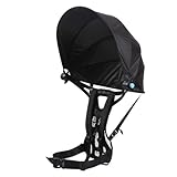 JRSENハンズフリーサンシェード サンシェード サンシェード サンシェード サンシェード ブラック手を使わずに差し込めるハンズフリー日傘です 折りたたみ式 ハンズフリー 熱中症対策 サンシェード ハンズフリーキャリーサンシェー 黒