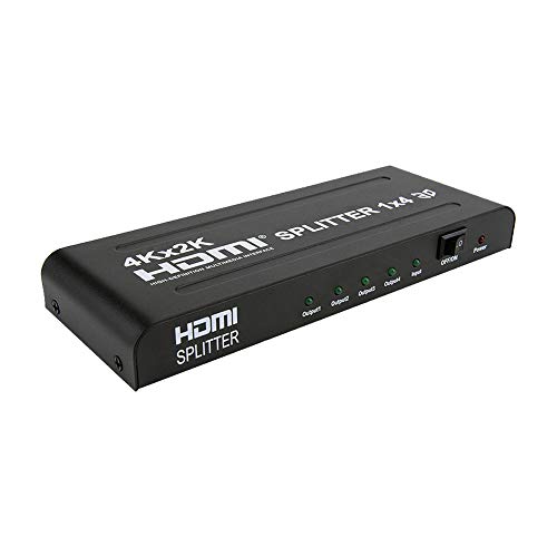 HDMI分配器 HDMIスプリッター 1入力4出力 超鮮明画質 4K2K 3D映像出力対応 電源スイッチ付き
