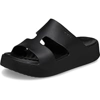 Crocs Women's Getaway Platform H-Strap Sandal, Black, US W9