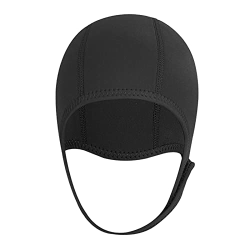 DYNWAVE Snorkeling Cap for Head and Ear Protection in Water Activities - Black