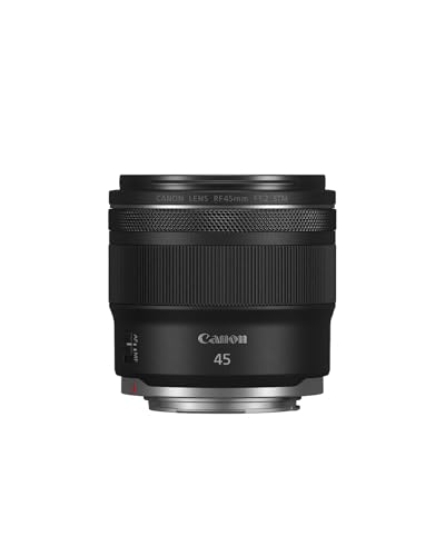 Obiettivo Canon RF 45mm F1.2 STM – Obiettivo fisso luminoso con apertura super rapida f/1.2 | Leggero e ideale per fotografia ritrattistica | Compatibile con sistema Canon EOS R